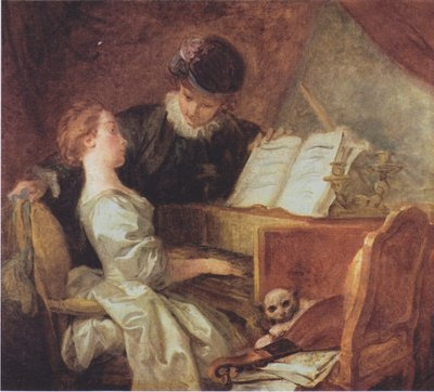 La leçon de musique - Jean Honore Fragonard